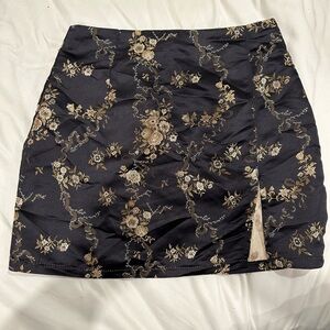 Princess Polly, black and gold floral skirt
